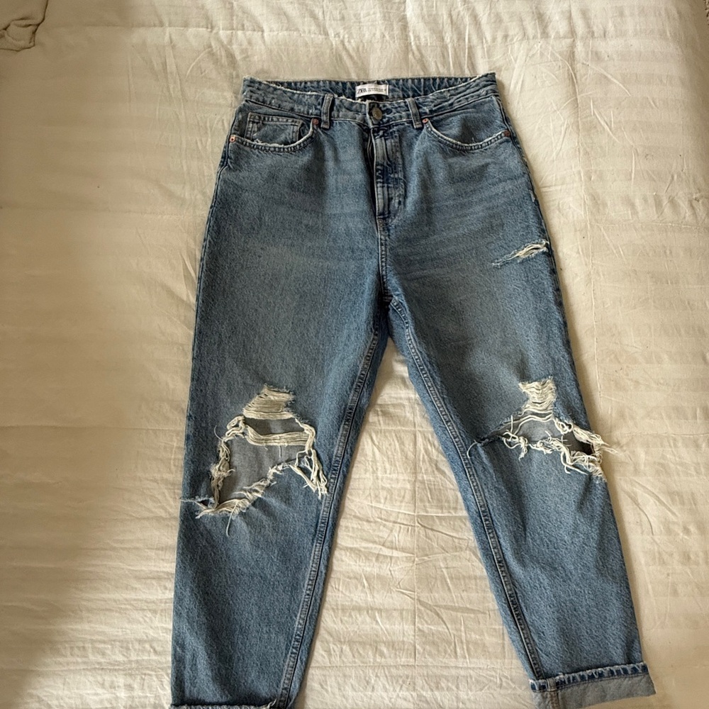 Distressed Blue Women's Jeans